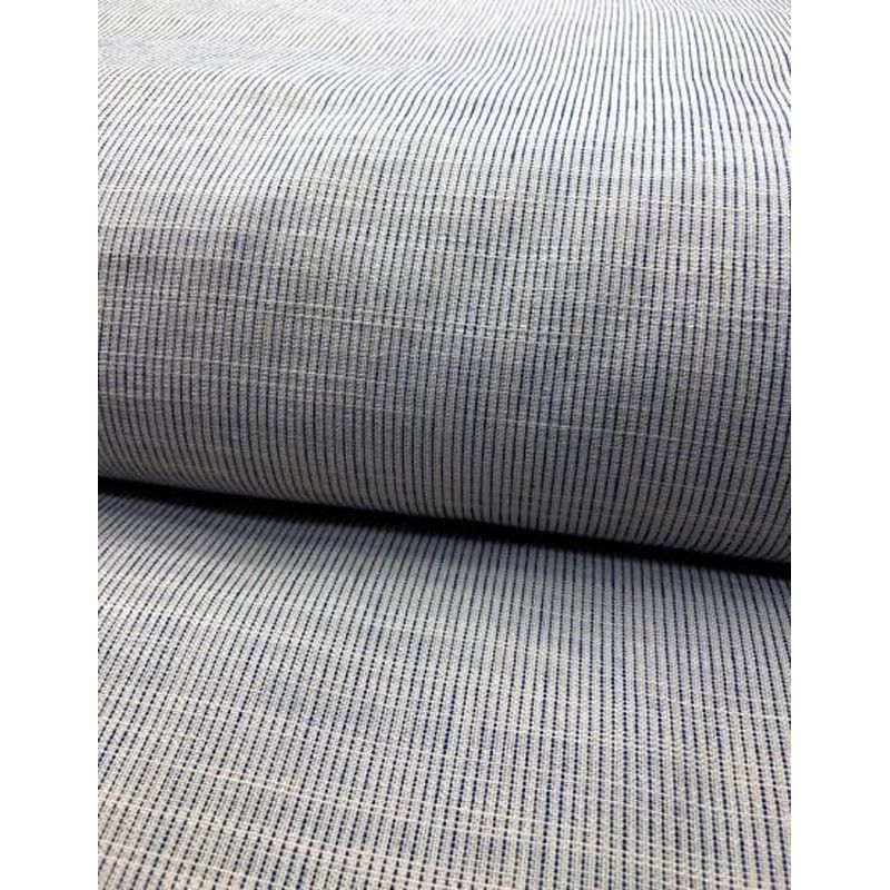 Cotton Fabric - Crinkle Weave Pinstripe White-Blue