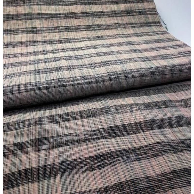 Cotton Fabric - Border Kasuri Beige-Gray