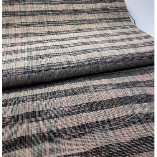 Cotton Fabric - Border Kasuri Beige-Gray