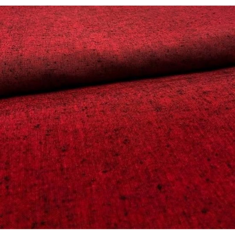 Cotton Fabric - Nep Solid Red-Black