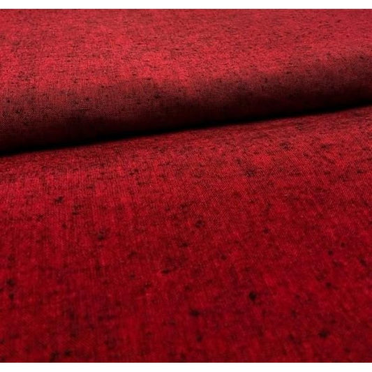 Cotton Fabric - Nep Solid Red-Black