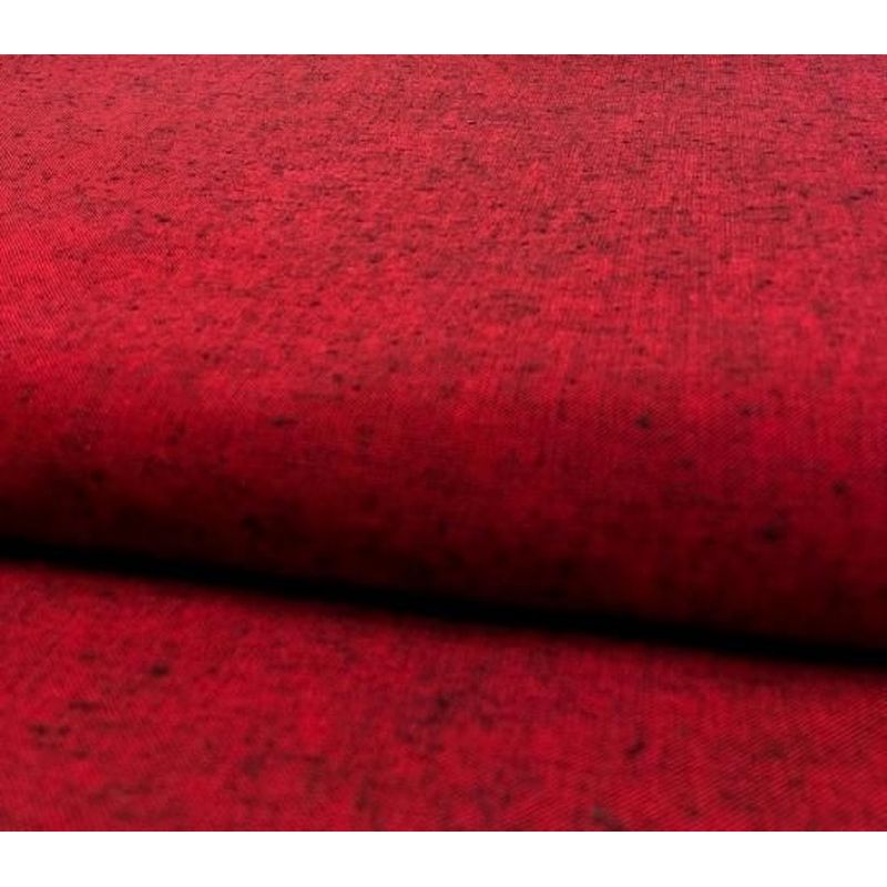 Cotton Fabric - Nep Solid Red-Black