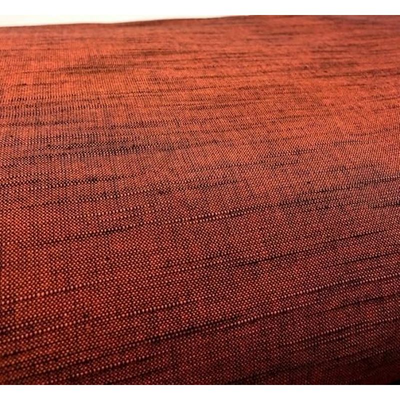 Cotton Fabric - Kataha Solid Slub Vermilion-Black