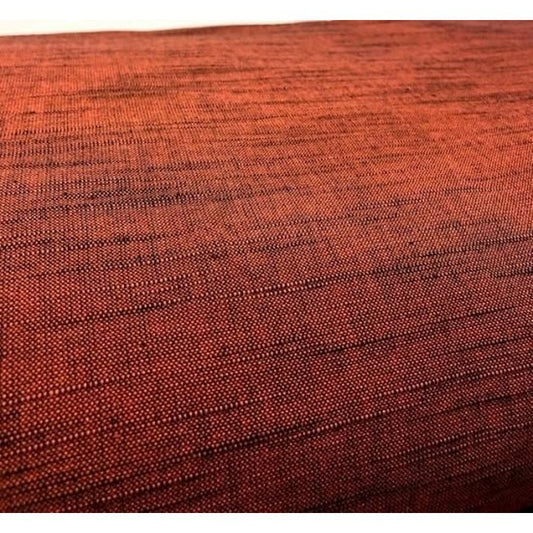 Cotton Fabric - Kataha Solid Slub Vermilion-Black