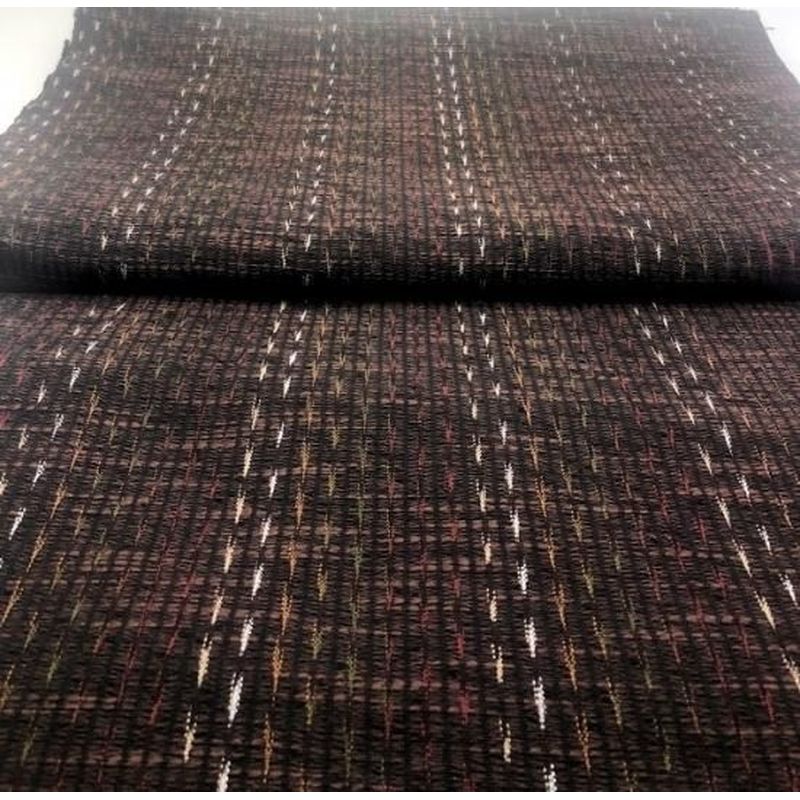 Cotton Fabric - Mesh Weave Yabane Dark Brown