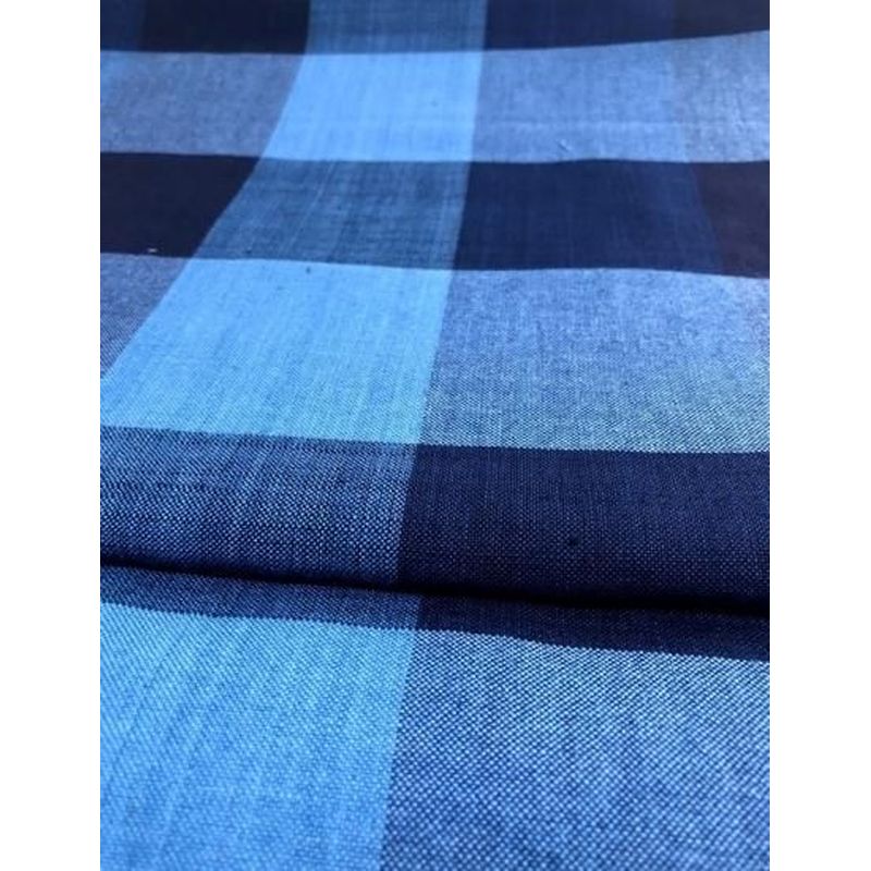 Cotton Fabric - Indigo Check 2-Tate
