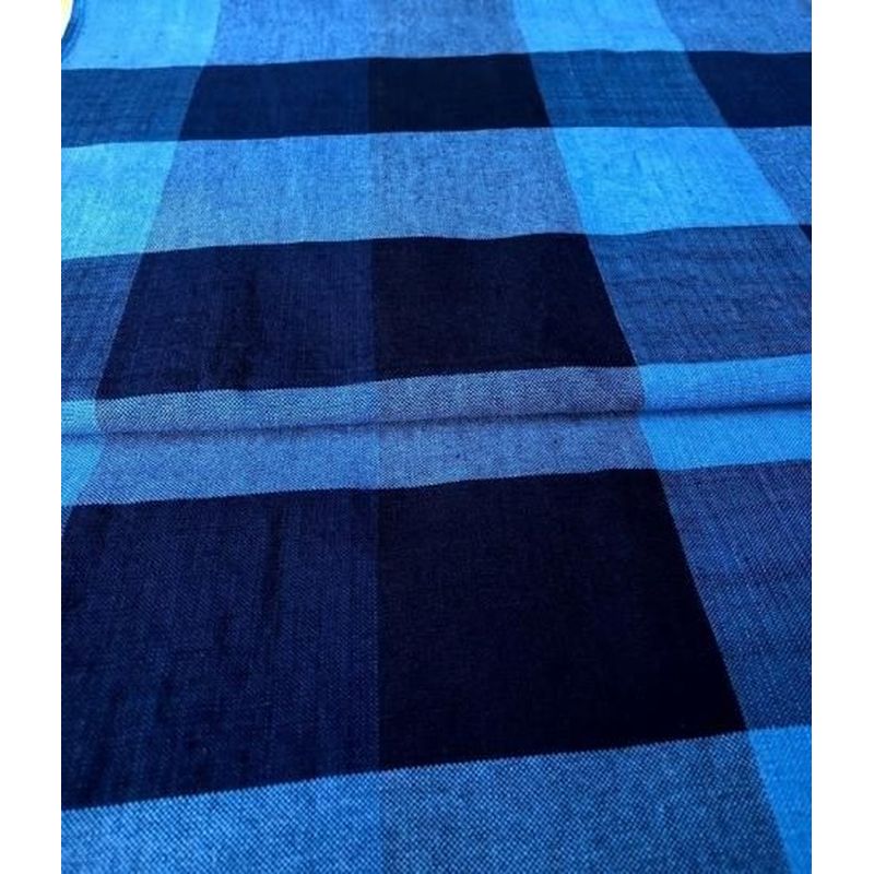 Cotton Fabric - Indigo Check 2-Tate
