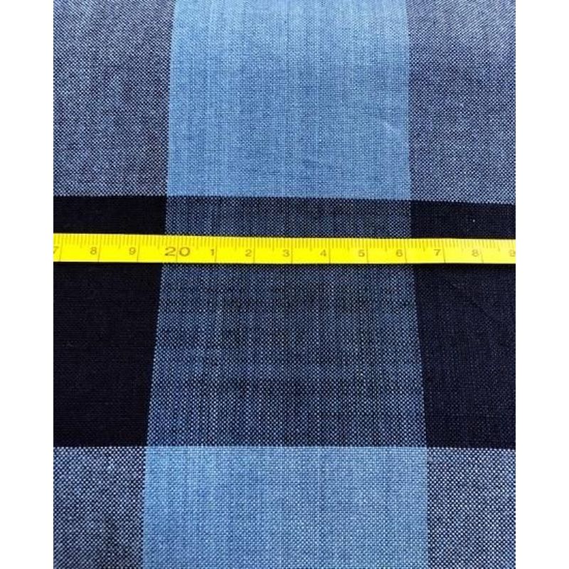 Cotton Fabric - Indigo Check 2-Tate