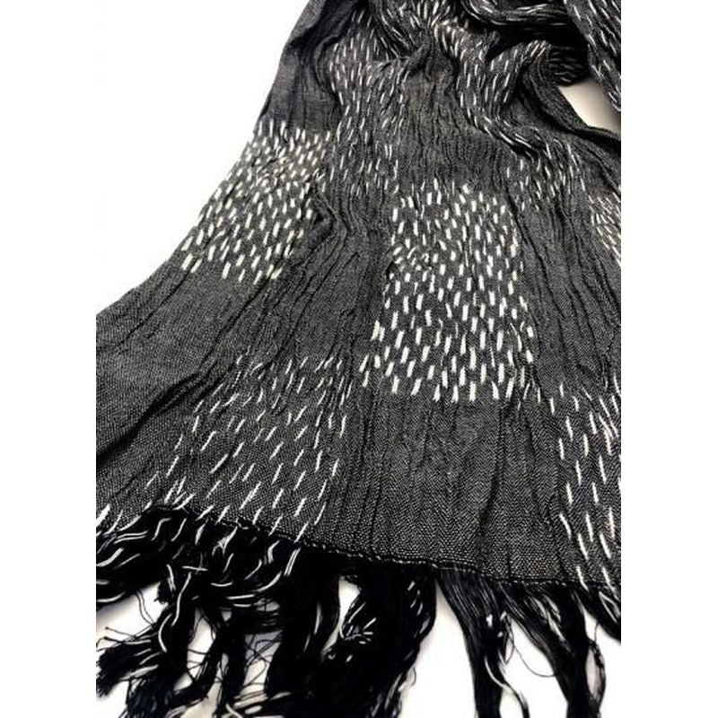 Stole - Crepe Weave Dot Ichimatsu Kasuri