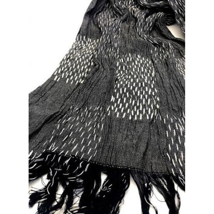 Stole - Crepe Weave Dot Ichimatsu Kasuri