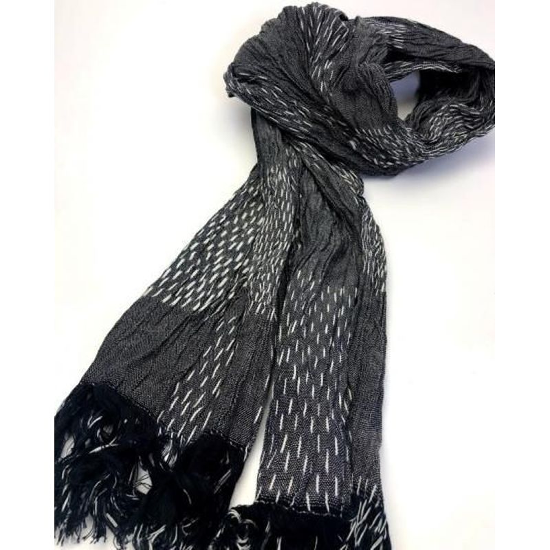 Stole - Crepe Weave Dot Ichimatsu Kasuri