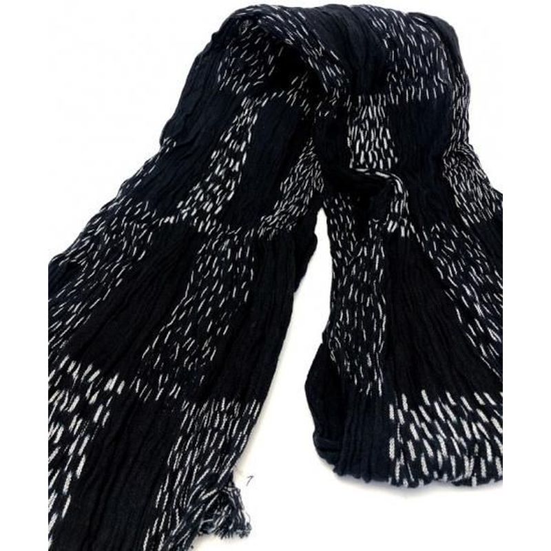 Stole - Crepe Weave Dot Ichimatsu Kasuri