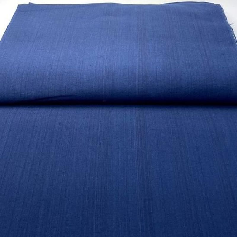 Cotton Fabric - Indigo Slub Solid Medium Navy