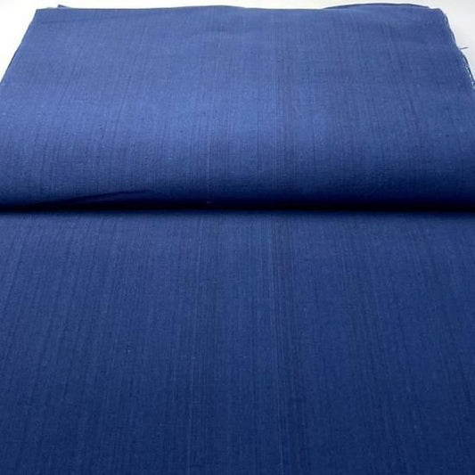 Cotton Fabric - Indigo Slub Solid Medium Navy