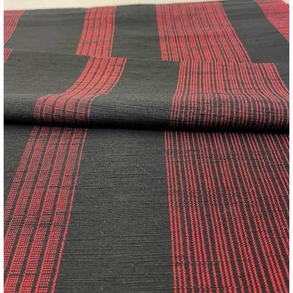 Cotton Fabric - 1-Tate Stripe Black-Red