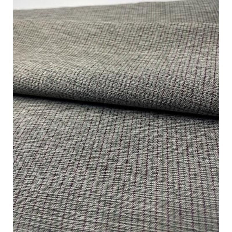 Cotton Fabric - Hitoha Stripe Double Kiri Ash-Gray