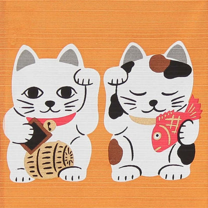 Japanese Noren Curtain - Seven Lucky Cats