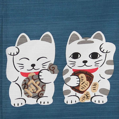 Japanese Noren Curtain - Seven Lucky Cats