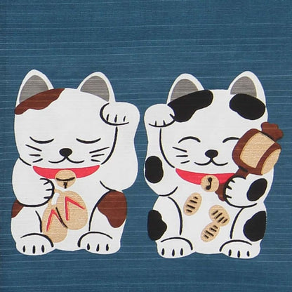 Japanese Noren Curtain - Seven Lucky Cats