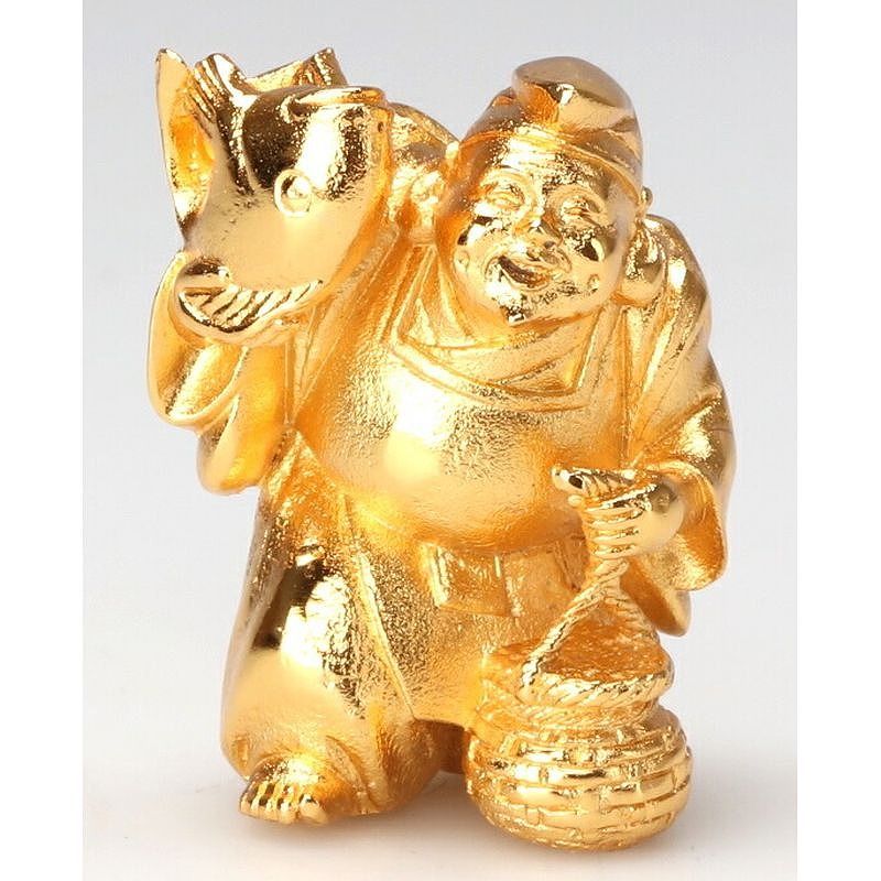 Mini Seven Lucky Gods Statue - Gold Plated