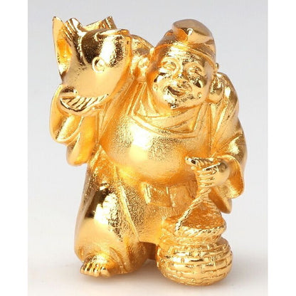 Mini Seven Lucky Gods Statue - Gold Plated