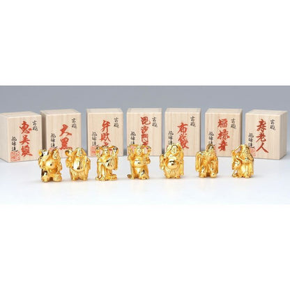 Seven Lucky Gods Ornament - Gold Plated Takaoka Copperware