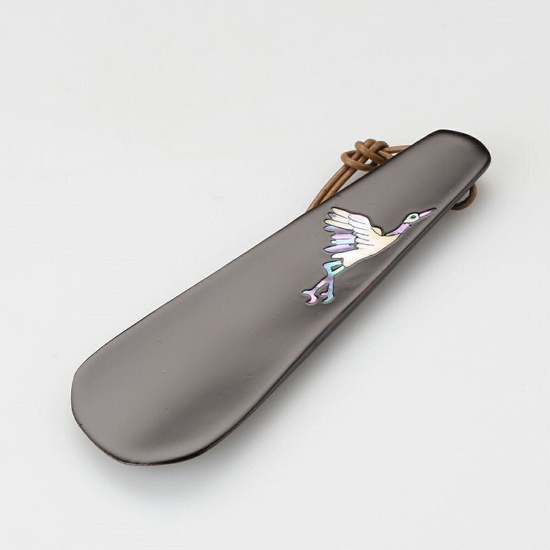 Shoe Horn - Crane Black Takaoka Lacquerware