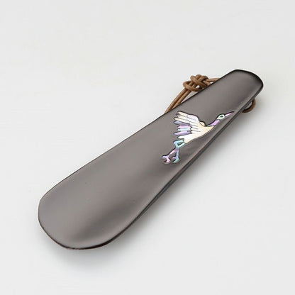 Shoe Horn - Crane Black Takaoka Lacquerware