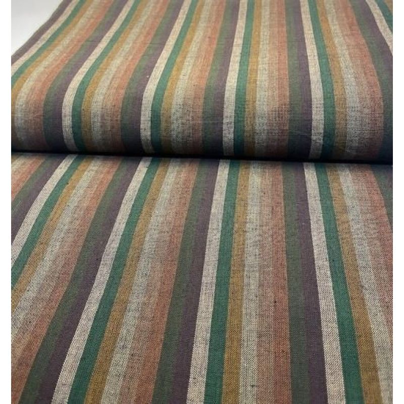 Cotton Fabric - 6-Tate Katsuo Stripe Shibucha