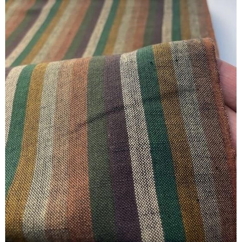 Cotton Fabric - 6-Tate Katsuo Stripe Shibucha