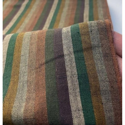 Cotton Fabric - 6-Tate Katsuo Stripe Shibucha