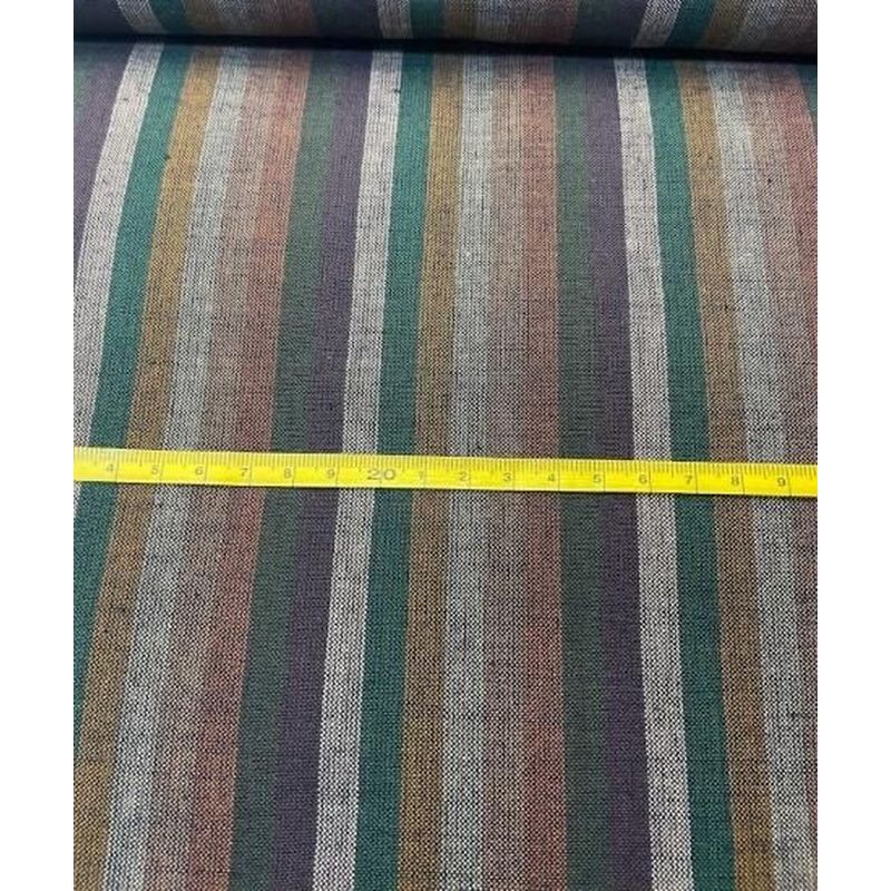 Cotton Fabric - 6-Tate Katsuo Stripe Shibucha