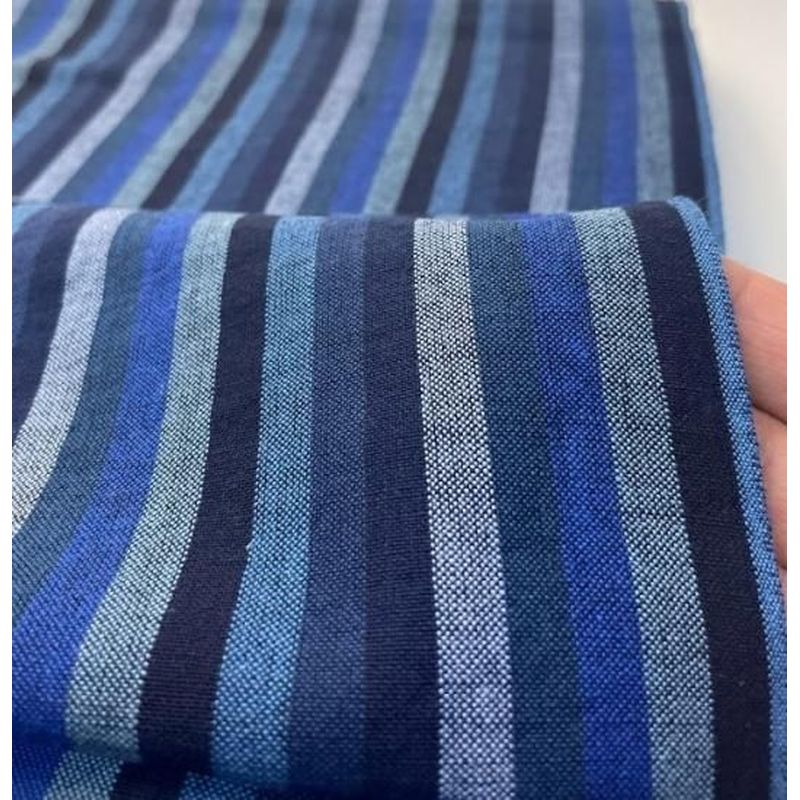 Cotton Fabric - 6-Tate Katsuo Stripe Blue