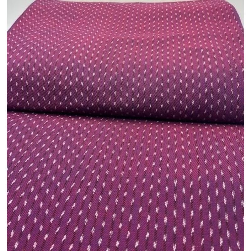 Cotton Fabric - Twill Tate-Kasuri 2-Hane Arare Purple-Wine