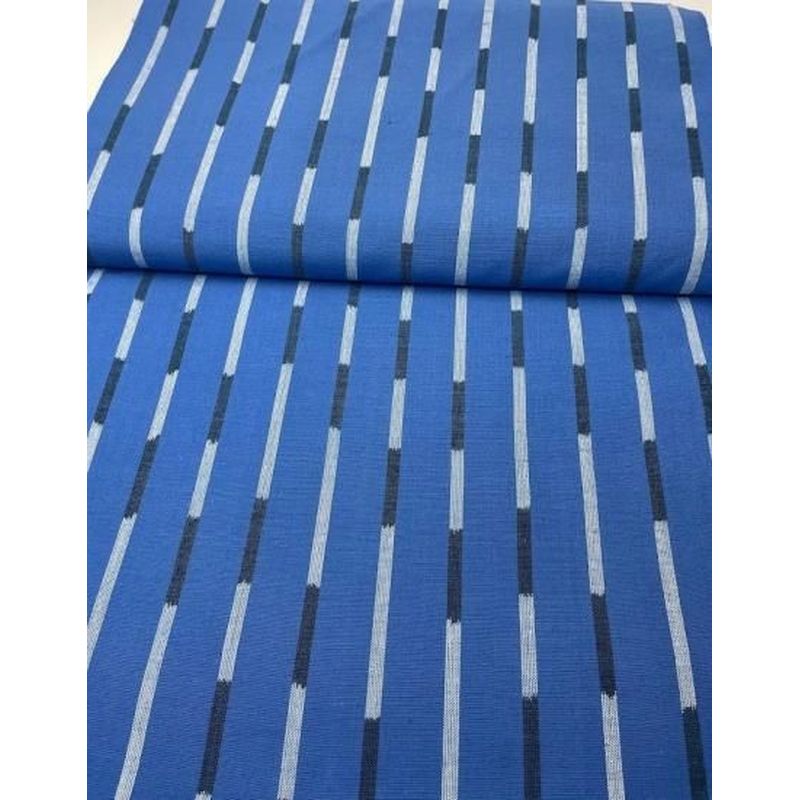 Cotton Fabric - Bamboo Kasuri Cobalt Blue