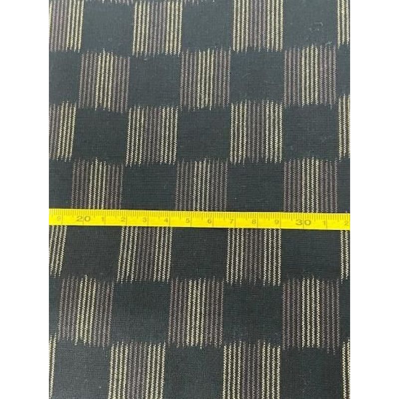 Cotton Fabric - Hitoha Ichimatsu 8-Tate Black-Brown