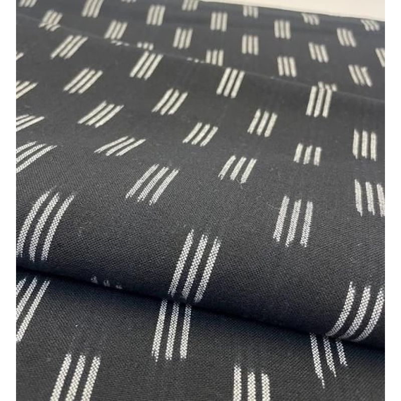 Cotton Fabric - 3-Ply Masu Ichimatsu Black