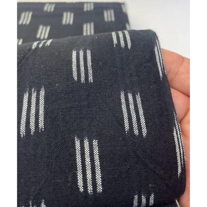 Cotton Fabric - 3-Ply Masu Ichimatsu Black