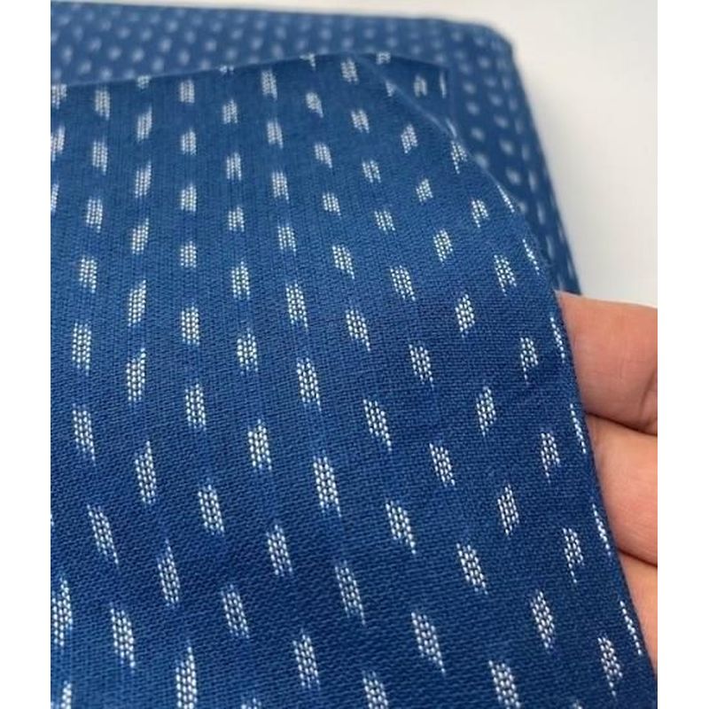 Cotton Fabric - Crinkle Weave 2-Hane Arare Blue