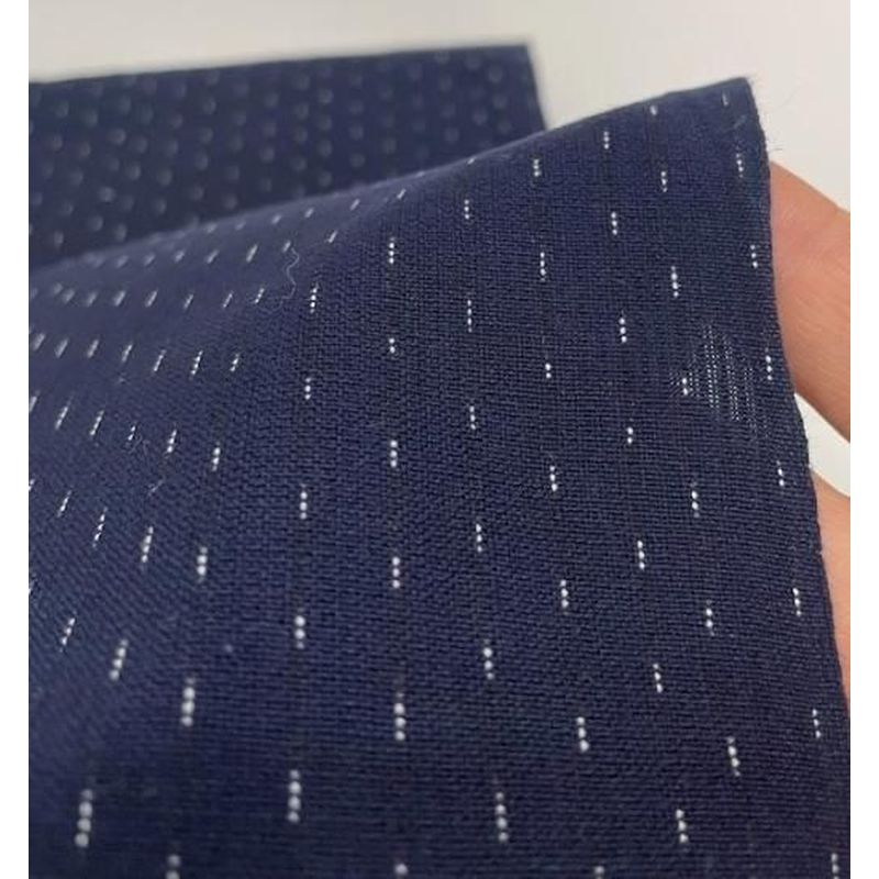 Cotton Fabric - Soft Crinkle Weave Kataha Arare Navy