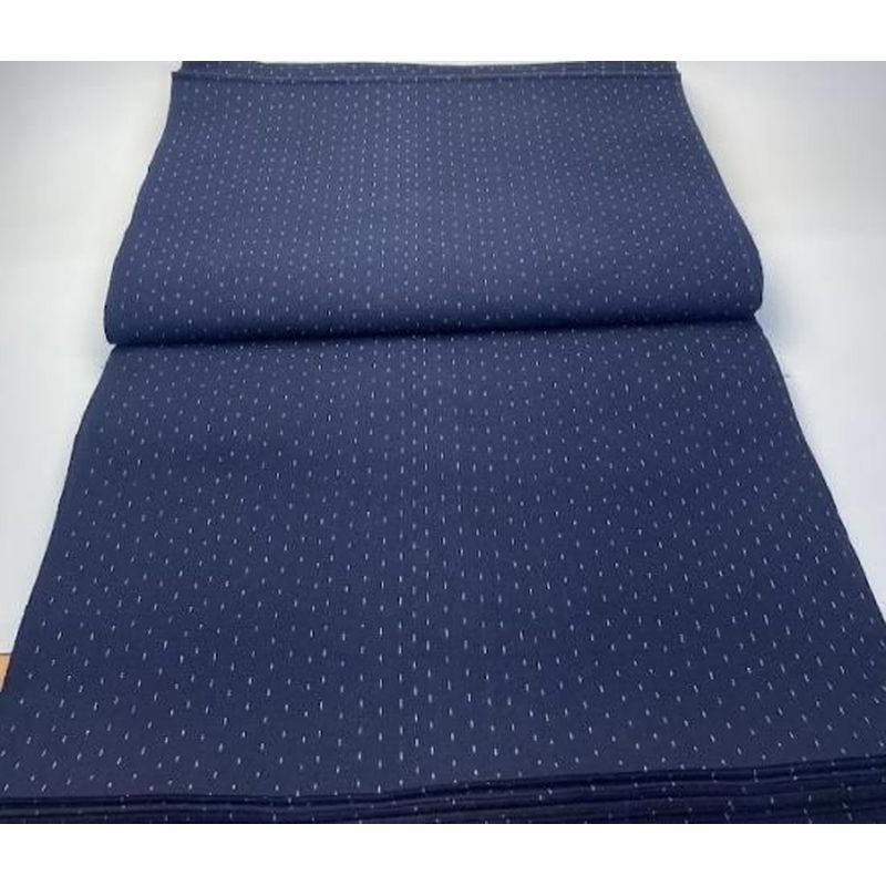 Cotton Fabric - Soft Crinkle Weave Kataha Arare Navy