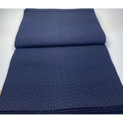 Cotton Fabric - Soft Crinkle Weave Kataha Arare Navy