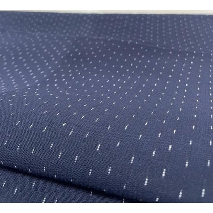 Cotton Fabric - Soft Crinkle Weave Kataha Arare Navy
