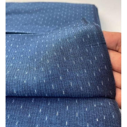 Cotton Fabric - Soft Crinkle Weave Kataha Arare Blue