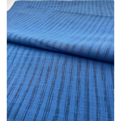 Cotton Fabric - Crinkle Weave Yoroke Stripe Light Blue