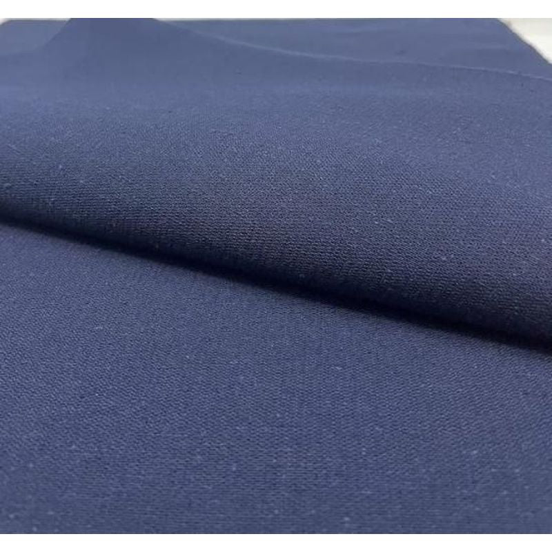 Cotton Fabric - Crinkle Weave Solid Deep Navy