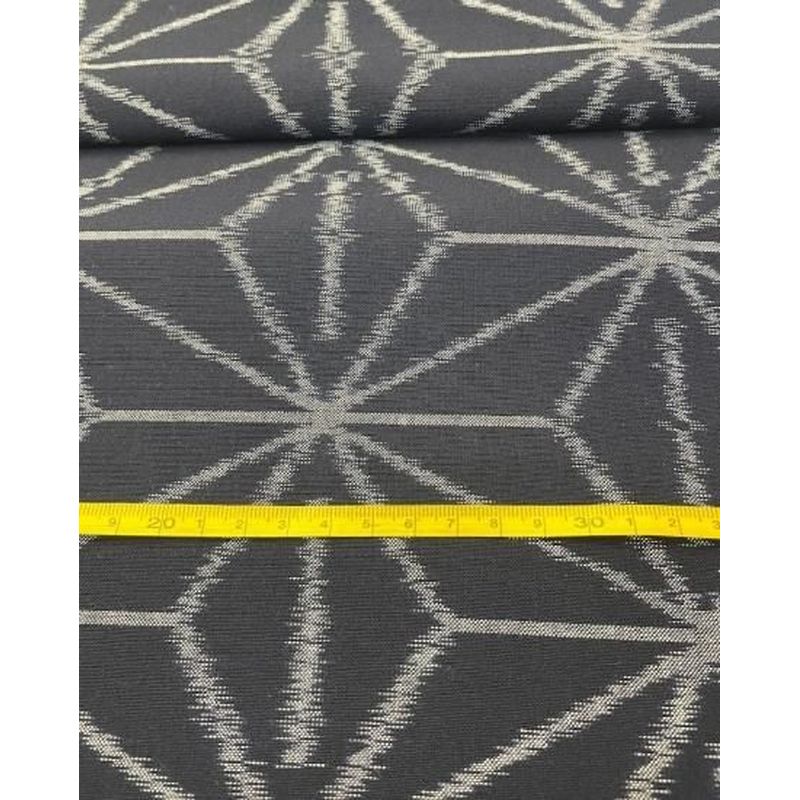Cotton Fabric - Asanoha Black-Navy