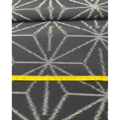 Cotton Fabric - Asanoha Black-Navy