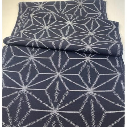 Cotton Fabric - Asanoha Black-Navy