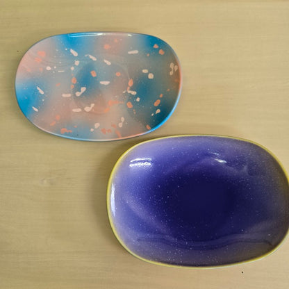 طبق - مصباح المسافر البيضاوي المنحني